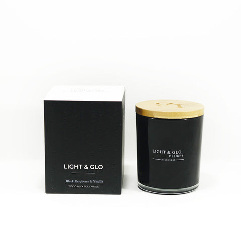 Candle - Black Raspberry and Vanilla -  Black OR White glass