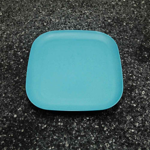 Bamboo plate  - teal 22cm