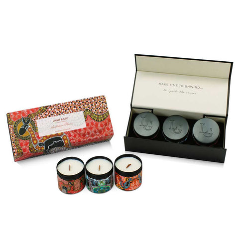 Set of 3 Candles - unique Australian inspired scents - Australian Plains