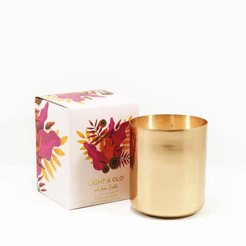 Candle in copper jar with sweet serenity fragrance