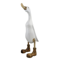 Duck with white lacquer and clear boots Large