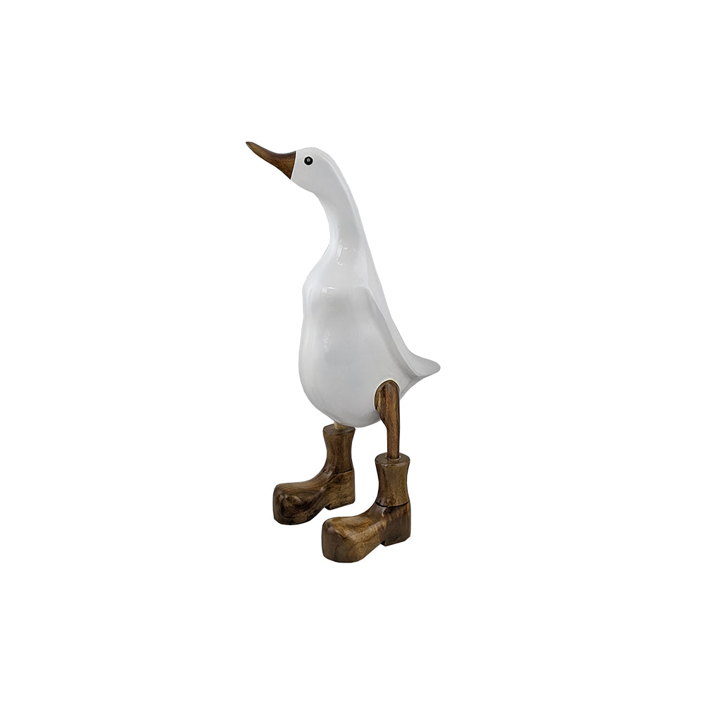 Duck with white lacquer and clear boots small