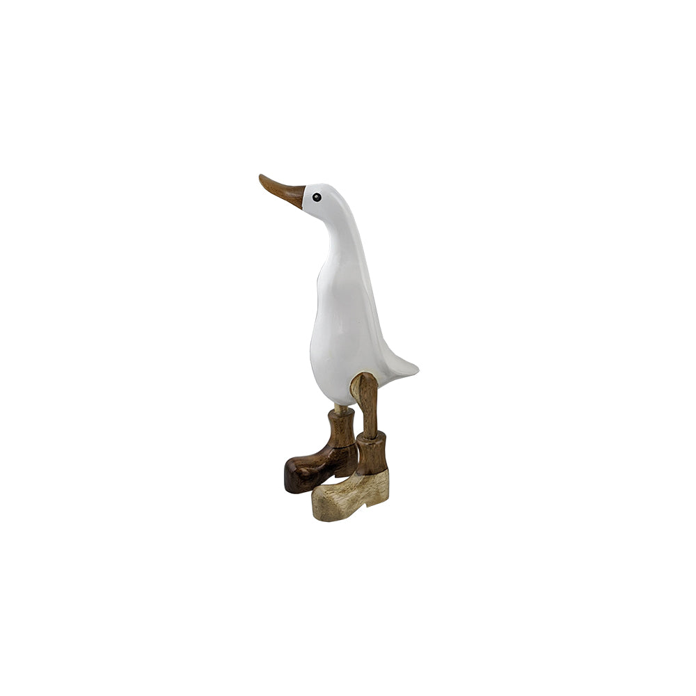 duck with white lacquer and clear boots extra small