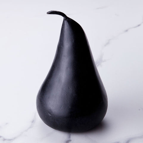 Large black marble pear