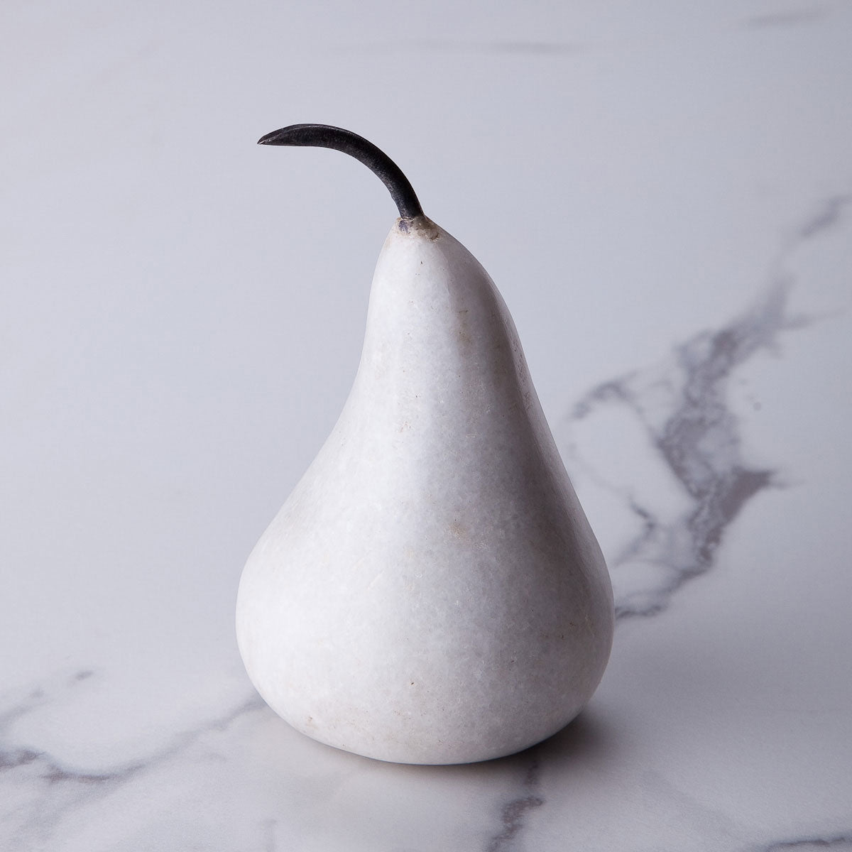 Small white marble pear