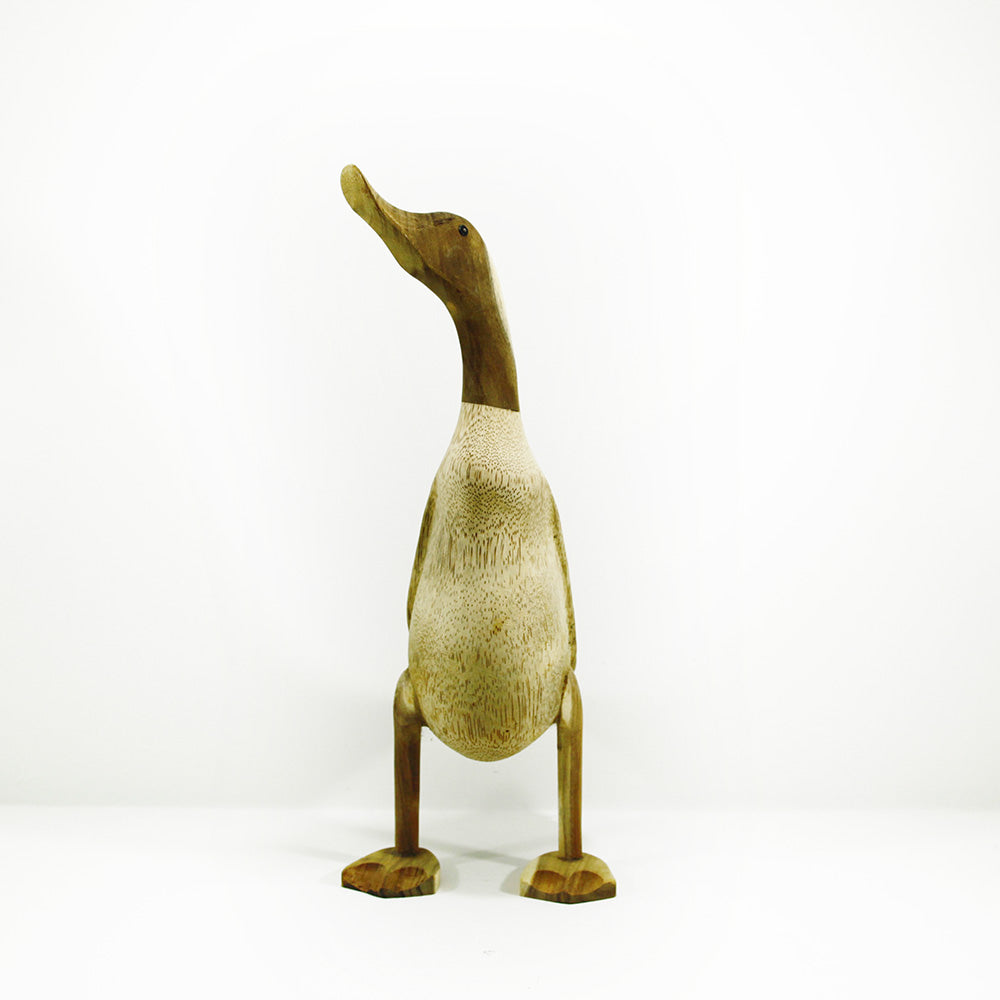 Hand carved wooden duck with webbed feet 38cm high