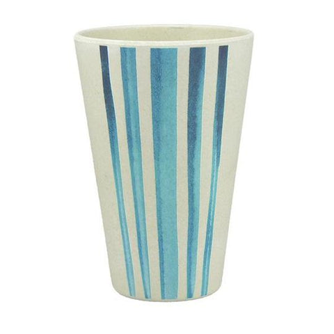 Tumbler made from bamboo with watercolour stripes