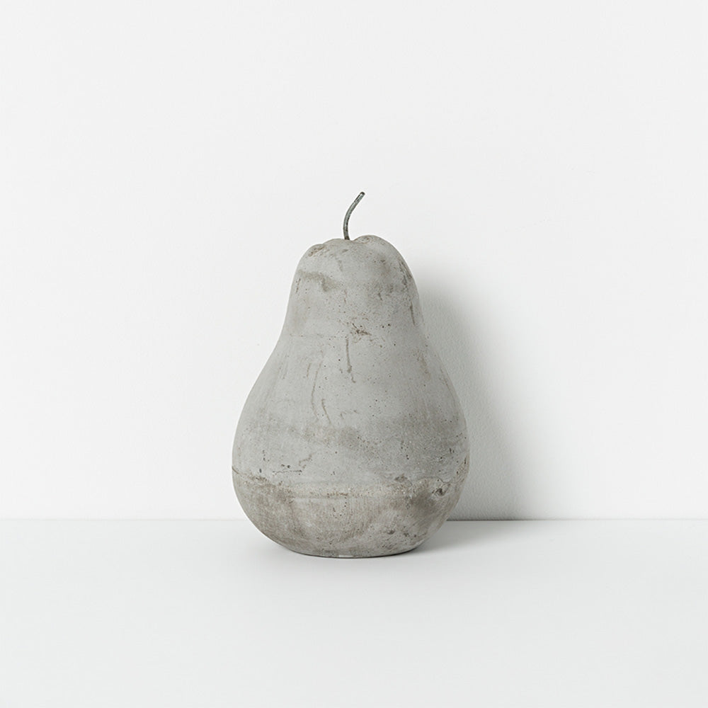 Large grey concrete pear