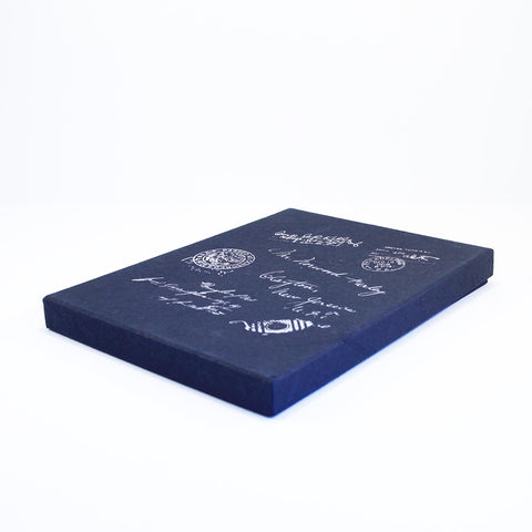 Hand made journal with stamps design boxed