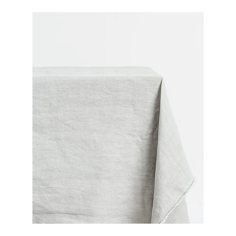 linen table cloth in grey
