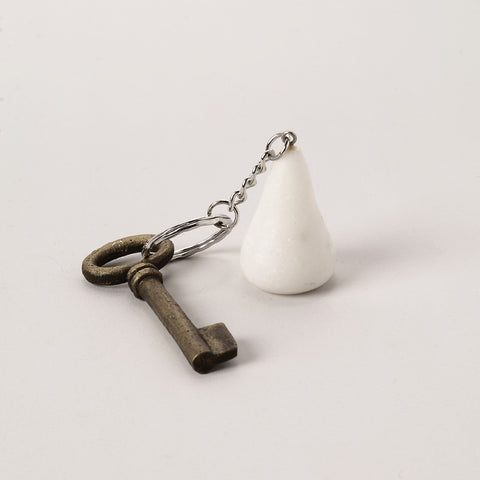 Marble pear key ring