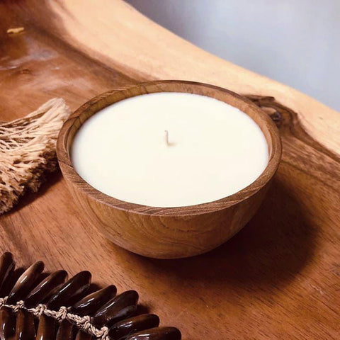 Candle - 100% soy teak container